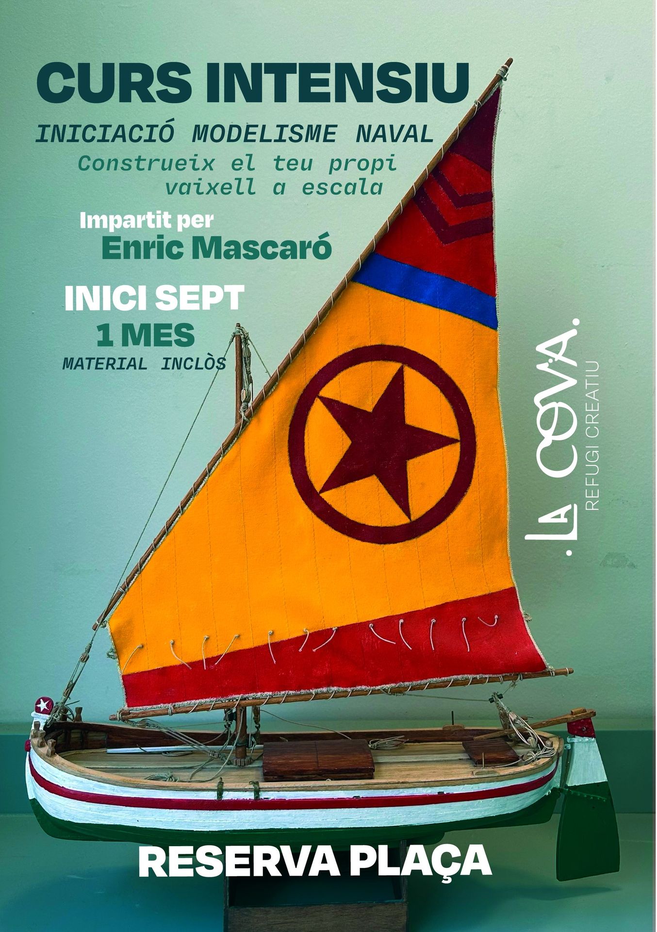 Cartel del curso anual de modelismo naval en LaCova